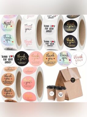 500 Count - Thank You Stickers